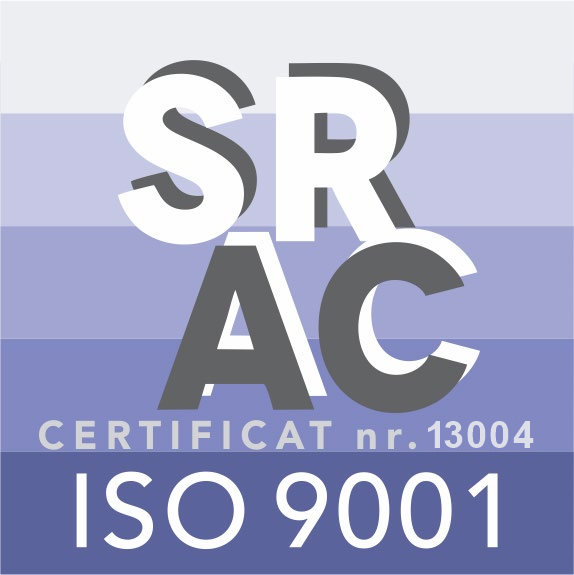 Marca de certificare SRAC pentru calitate — Certificat nr. 13004, ISO 9001